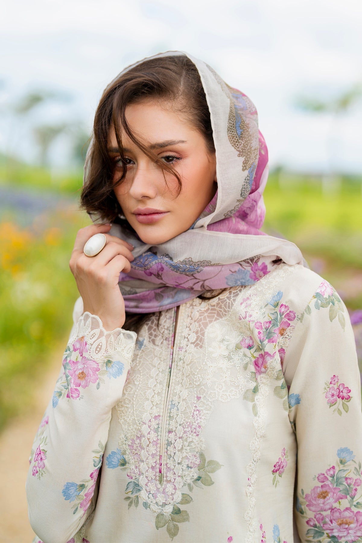 Xenia Formals | Sun Seeking | ARLES - Formal Dress - available at Maria Faisal in UK and USA.