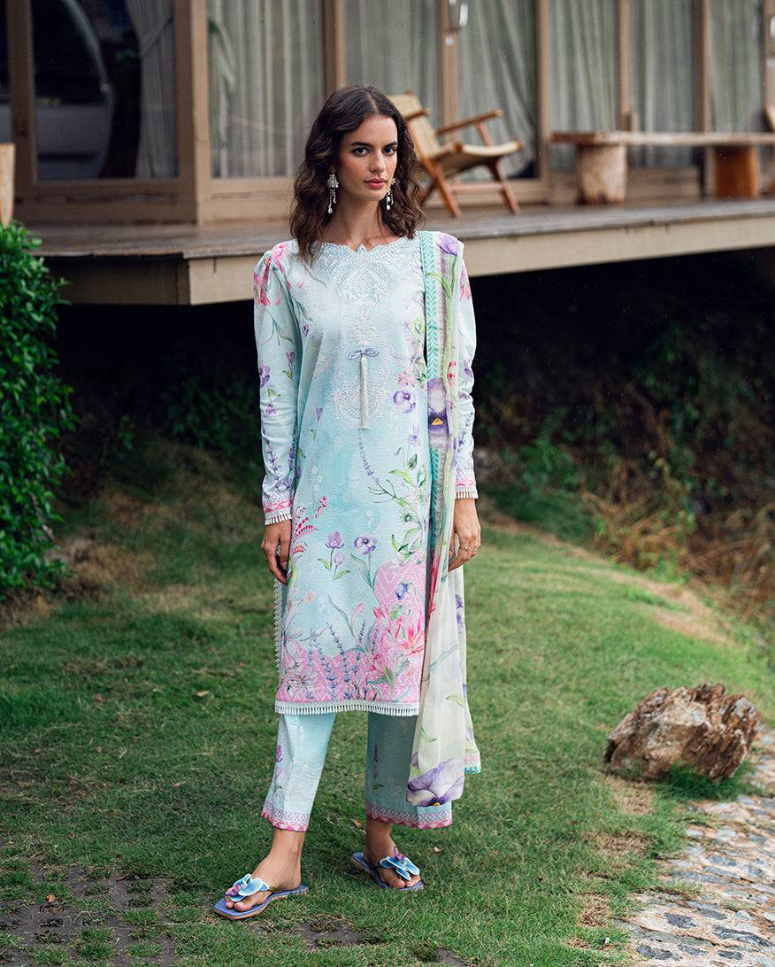 Roheenaz | Garden Veal Printed Lawn 25 | Twilight Fizz by Maria Faisal - Registered Vendor of : Roheenaz - type : Ladies Clothes - 100% original wedding dresses