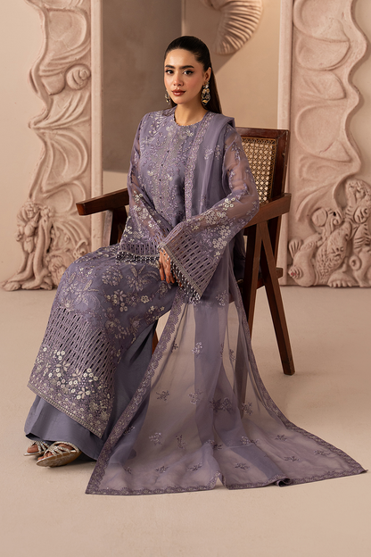 Lavish Premium | Izhare Muhabbat | Purple Grace - Formal Dress - available at Maria Faisal in UK and USA.