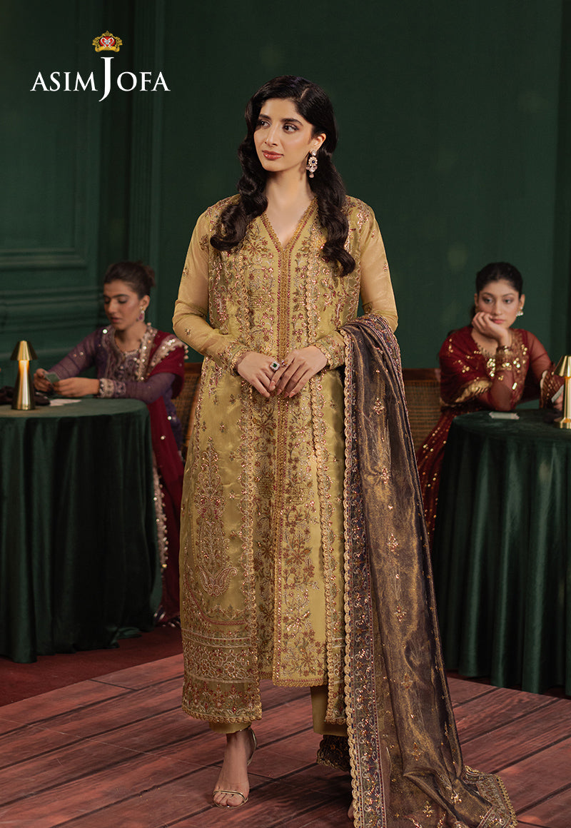 Asim Jofa | Premium Festive | AJPF-26 - Designer Dress with Intricate embroidery and embellishments. Shop elegent wedding dress at Maria Faisal.