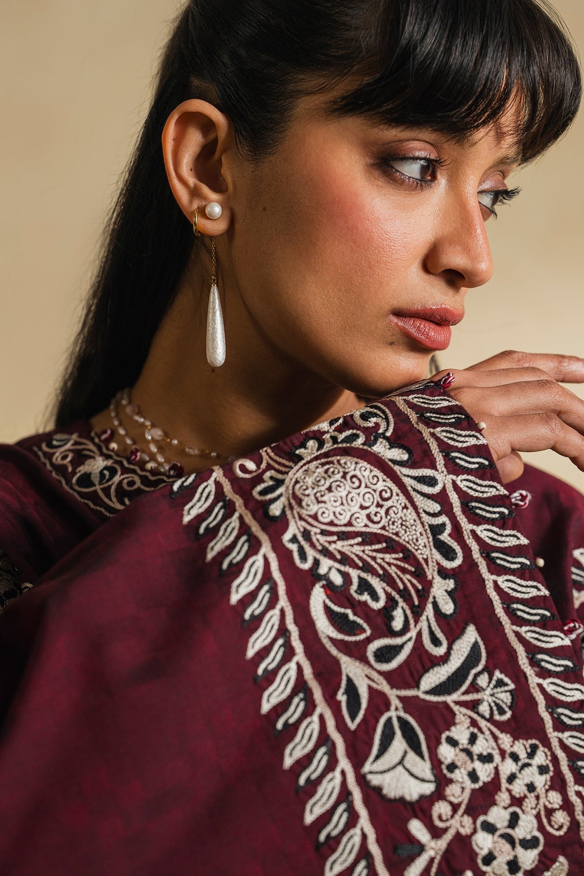Elan | Indigene Pret |MARWA (ERW-21581) - Luxury Dress - available at Maria Faisal in UK and USA.