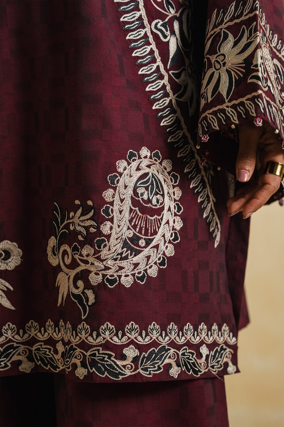 Elan | Indigene Pret |MARWA (ERW-21581) - Luxury Dress - available at Maria Faisal in UK and USA.