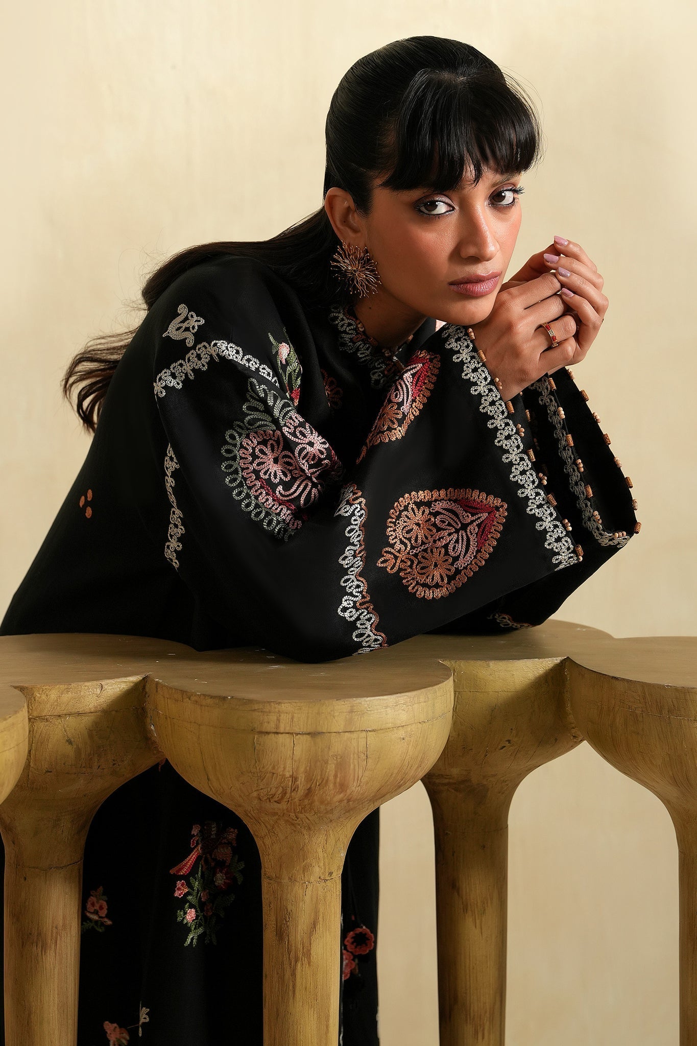 Elan | Indigene Pret |LAYL (ERW-21578) - Luxury Dress - available at Maria Faisal in UK and USA.