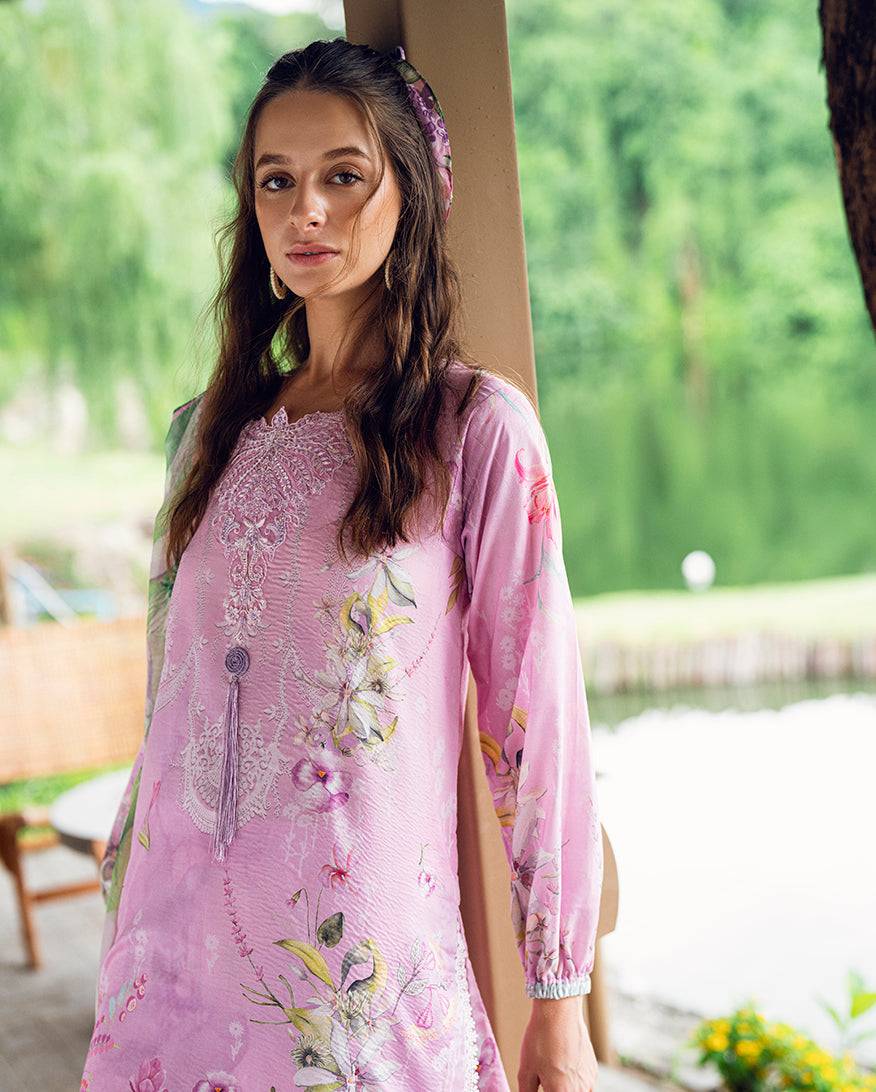 Roheenaz | Garden Veal Printed Lawn 25 | Rosey Daze by Maria Faisal - Registered Vendor of : Roheenaz - type : Ladies Clothes - 100% original wedding dresses