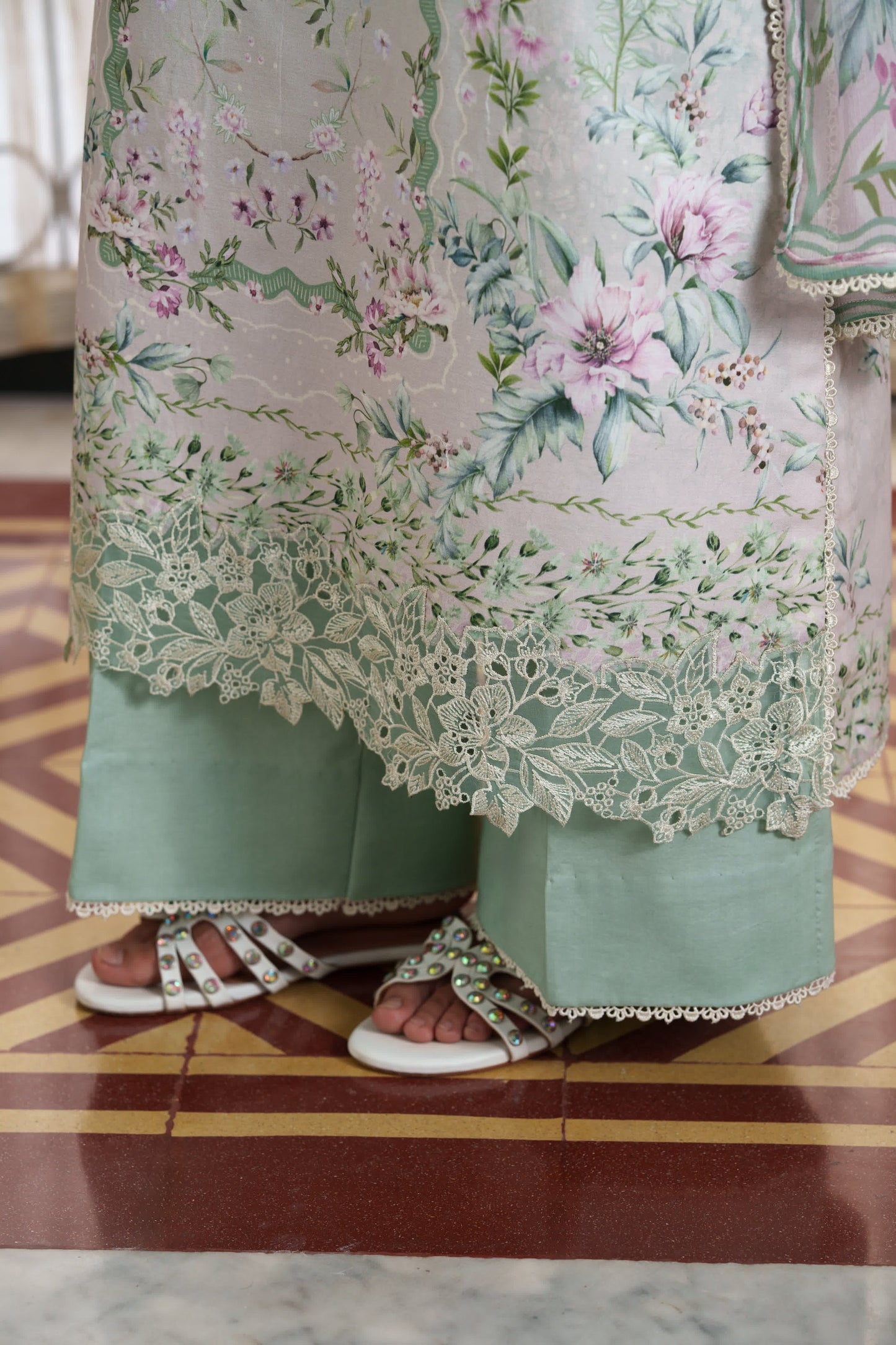 Neeshay | Summer Lines | AVELINE - Luxury Dress - available at Maria Faisal in UK and USA.