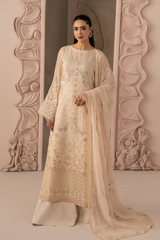 Lavish Premium | Izhare Muhabbat | WHITE ROSE - Formal Dress - available at Maria Faisal in UK and USA.