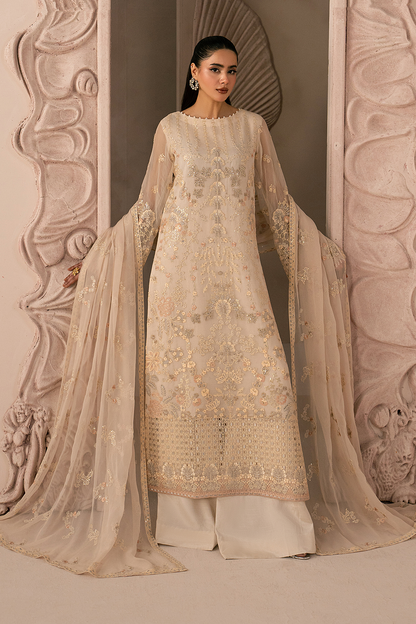 Lavish Premium | Izhare Muhabbat | WHITE ROSE - Formal Dress - available at Maria Faisal in UK and USA.