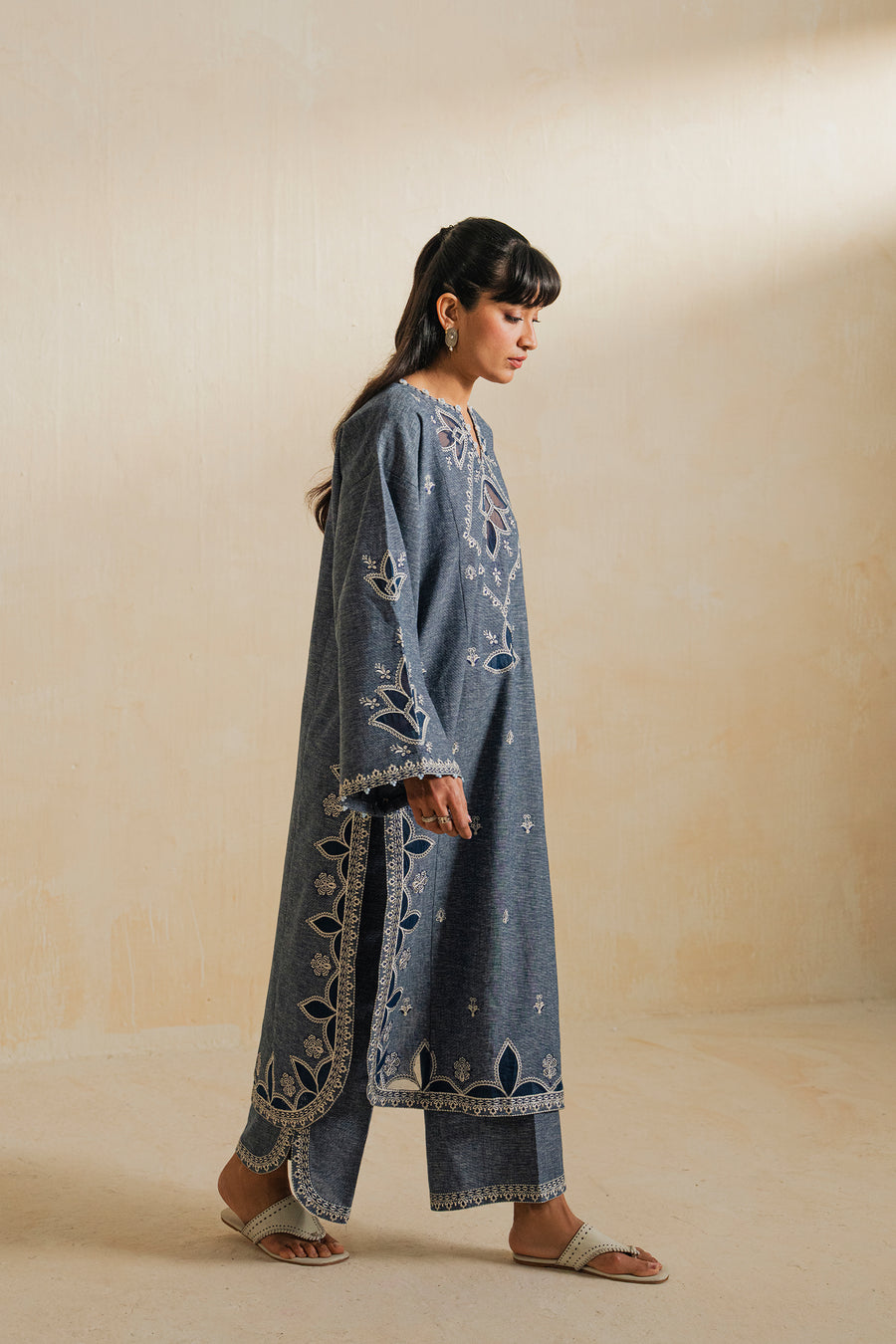 Elan | Indigene Pret | SAHAR (ERW-21579) - Luxury Dress - available at Maria Faisal in UK and USA.