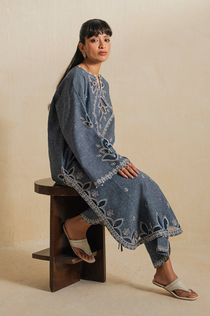 Elan | Indigene Pret | SAHAR (ERW-21579) - Luxury Dress - available at Maria Faisal in UK and USA.