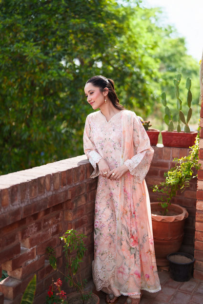 Neeshay | Summer Lines | PEACHLINE - Luxury Dress - available at Maria Faisal in UK and USA.
