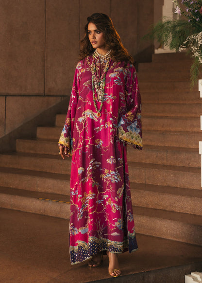 Crimson | Silk Eid Pret | Laila - Plum