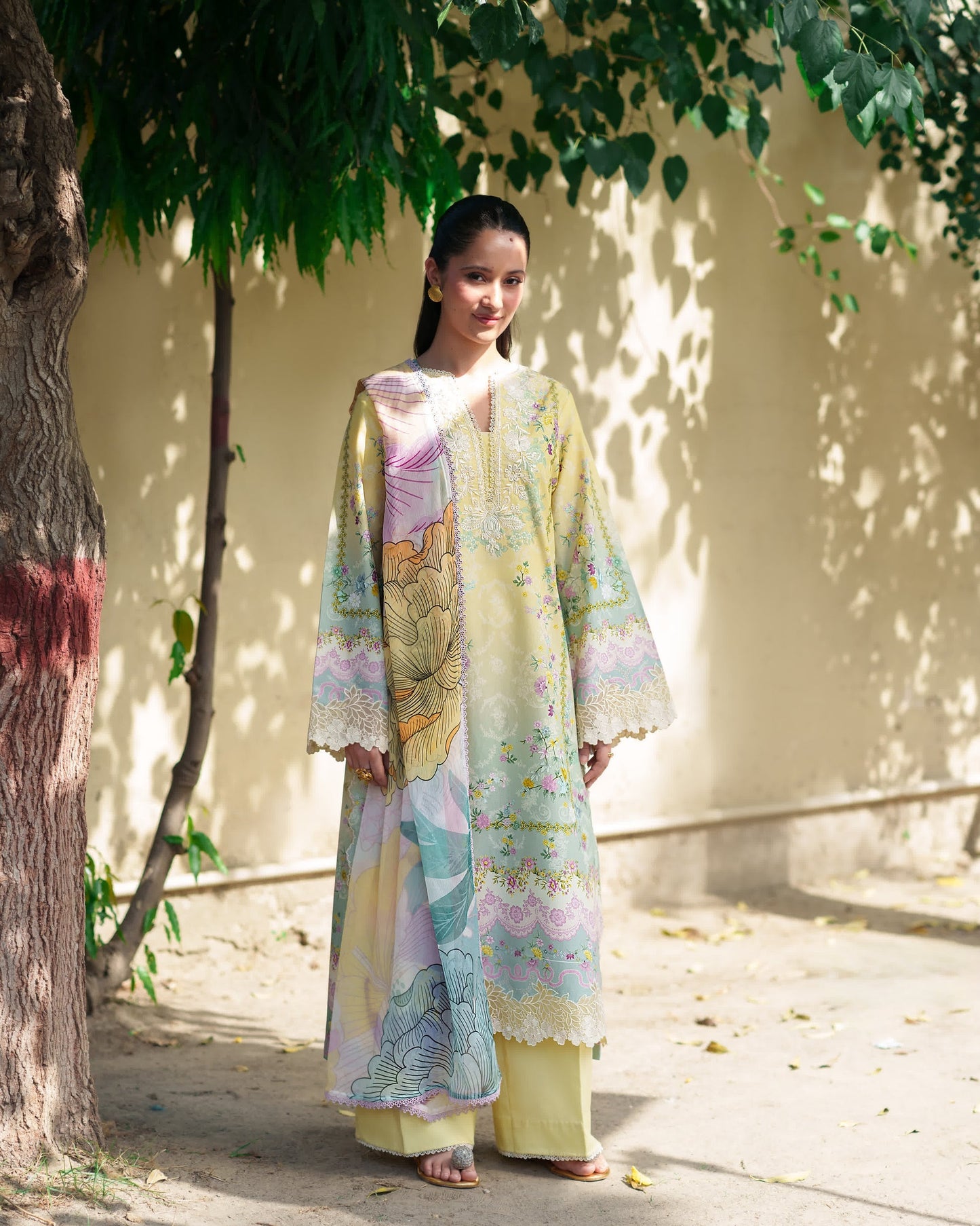 Neeshay | Summer Lines | VIRELIA - Luxury Dress - available at Maria Faisal in UK and USA.
