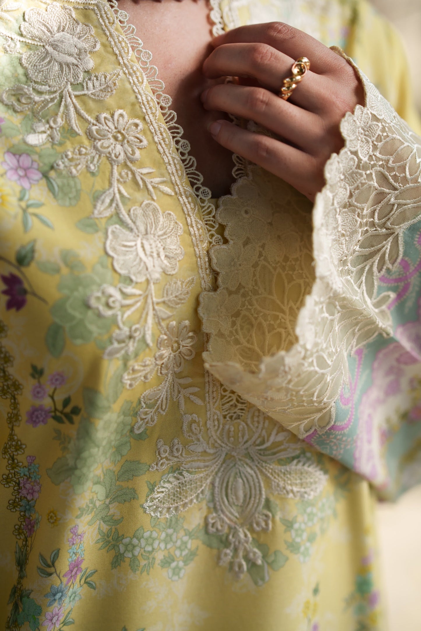 Neeshay | Summer Lines | VIRELIA - Luxury Dress - available at Maria Faisal in UK and USA.