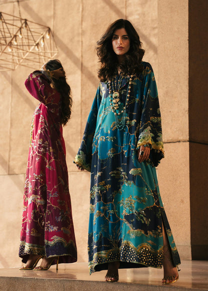 Crimson | Silk Eid Pret | Laila - Midnight