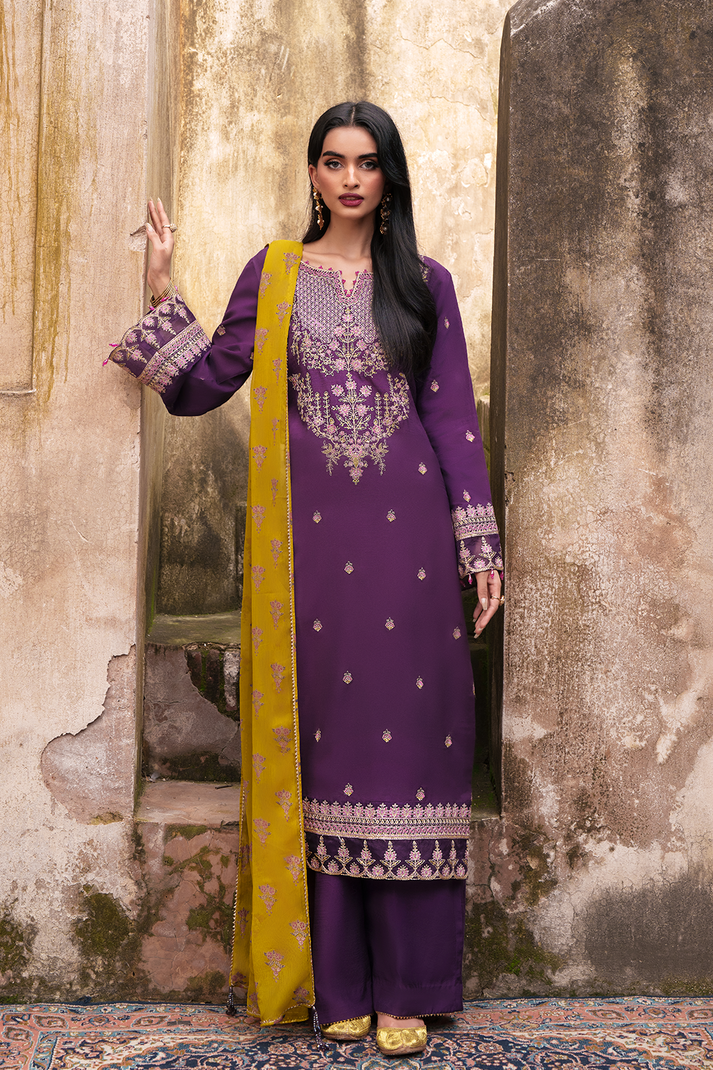 Saad Shaikh | Zaria Festive Pret 25 | RAVEN - Formal Dress - available at Maria Faisal in UK and USA.