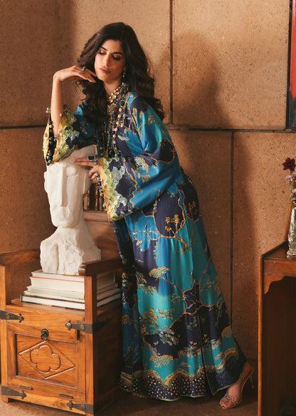 Crimson | Silk Eid Pret | Laila - Midnight