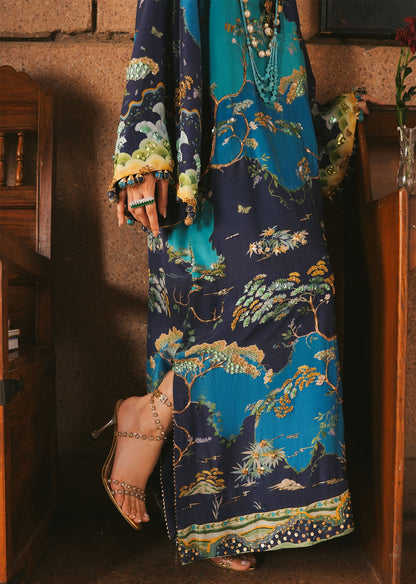 Crimson | Silk Eid Pret | Laila - Midnight