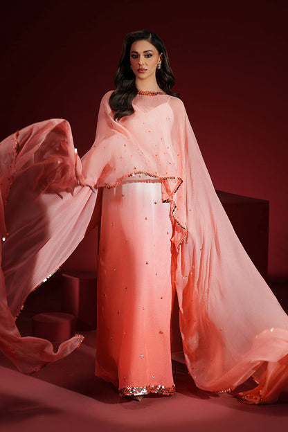 Fozia Khalid | Ombre Luxe | Opulent - Luxury Dress - available at Maria Faisal in UK and USA.