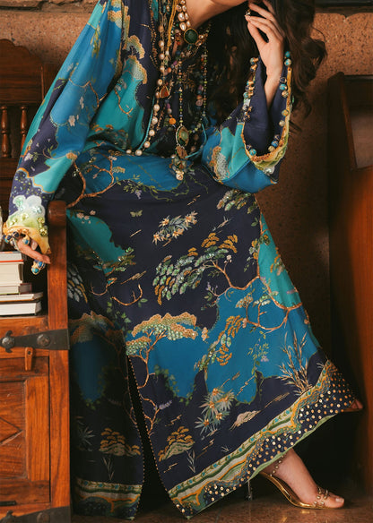 Crimson | Silk Eid Pret | Laila - Midnight