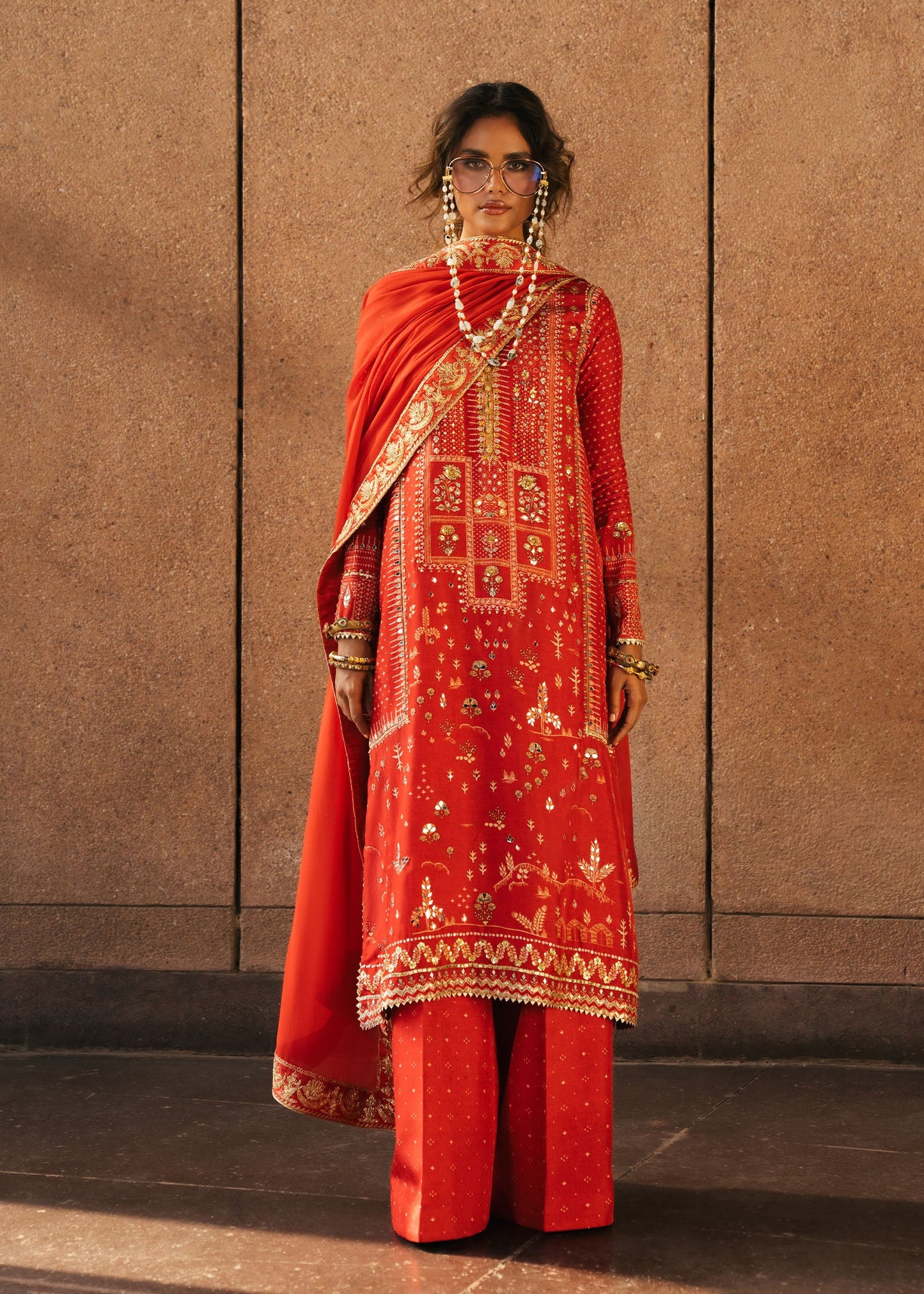 Crimson | Silk Eid Pret | Patakha - Scarlet