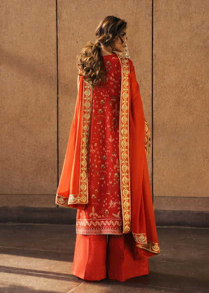 Crimson | Silk Eid Pret | Patakha - Scarlet