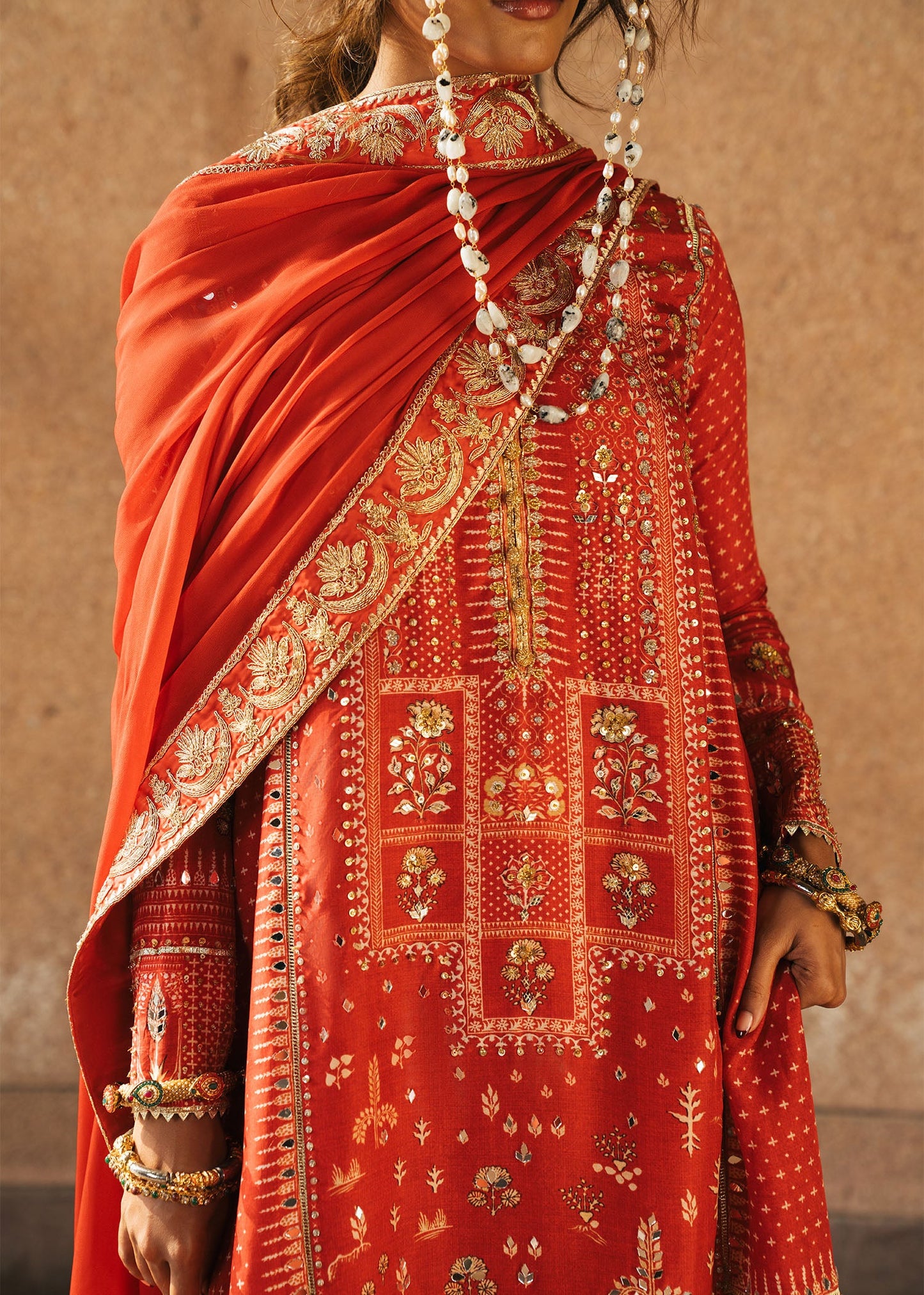 Crimson | Silk Eid Pret | Patakha - Scarlet