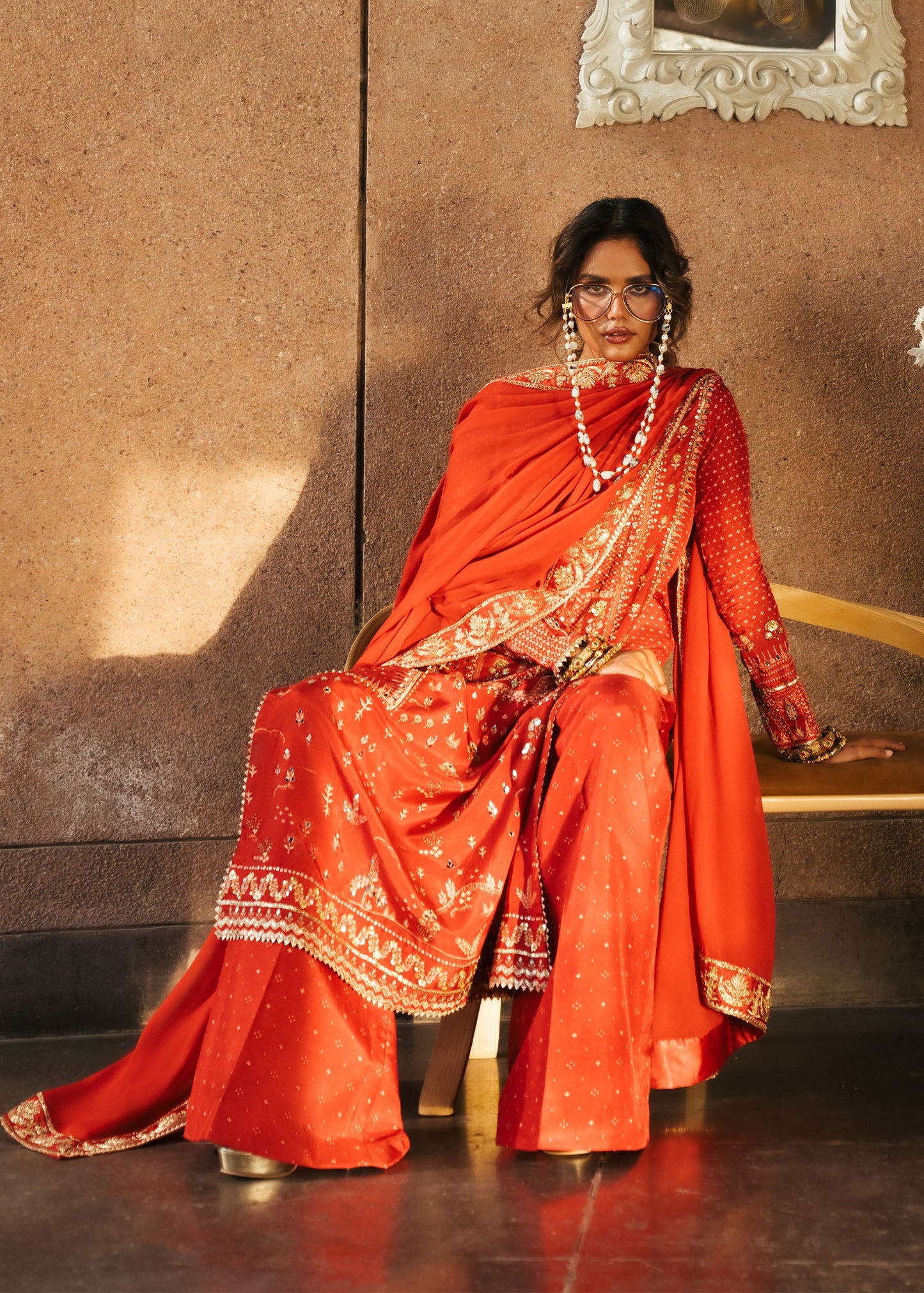 Crimson | Silk Eid Pret | Patakha - Scarlet