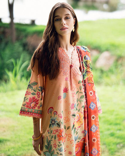 Roheenaz | Garden Veal Printed Lawn 25 | Petal Glaze by Maria Faisal - Registered Vendor of : Roheenaz - type : Ladies Clothes - 100% original wedding dresses