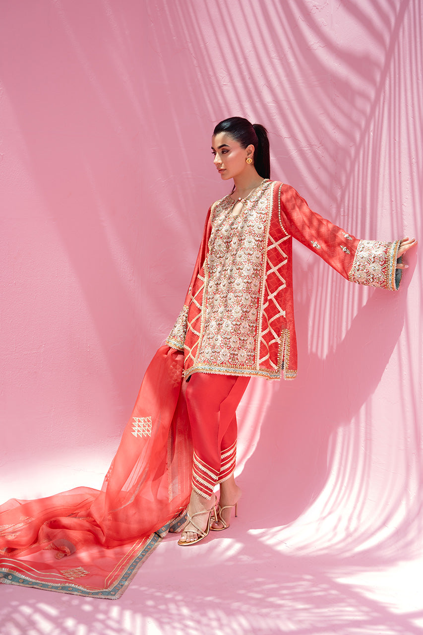 Sania Maskatiya | Summer Festive 26 | Juju - Luxury Dress - available at Maria Faisal in UK and USA.