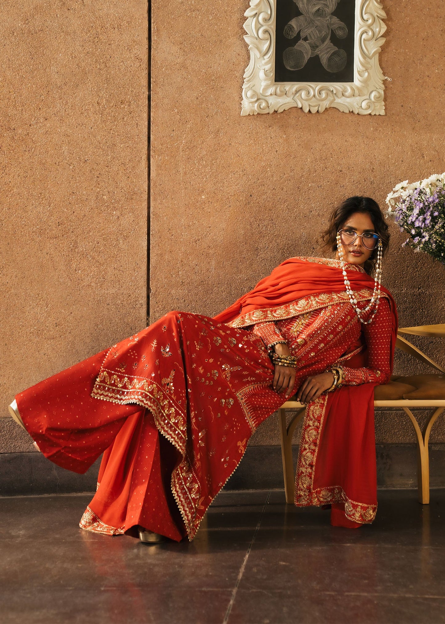 Crimson | Silk Eid Pret | Patakha - Scarlet
