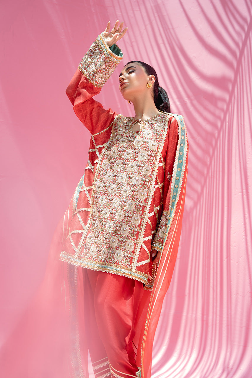 Sania Maskatiya | Summer Festive 26 | Juju - Luxury Dress - available at Maria Faisal in UK and USA.