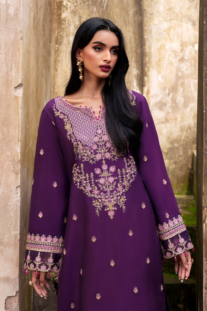 Saad Shaikh | Zaria Festive Pret 25 | RAVEN - Formal Dress - available at Maria Faisal in UK and USA.