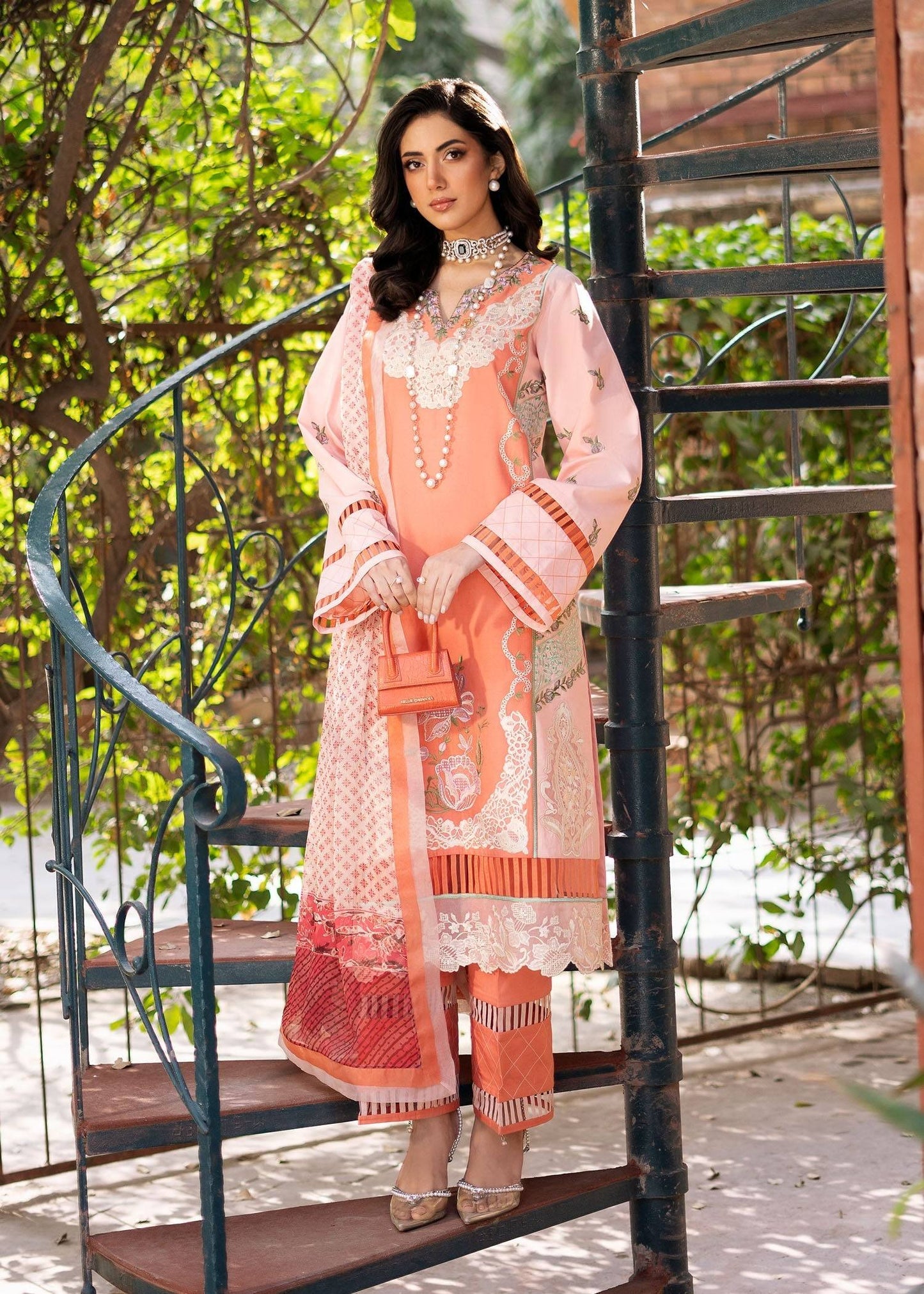 Fozia Khalid | Blossom Festive Lawn 25 | Zinnia by Maria Faisal - Registered Vendor of : Fozia Khalid - type : Ladies Clothes - 100% original wedding dresses