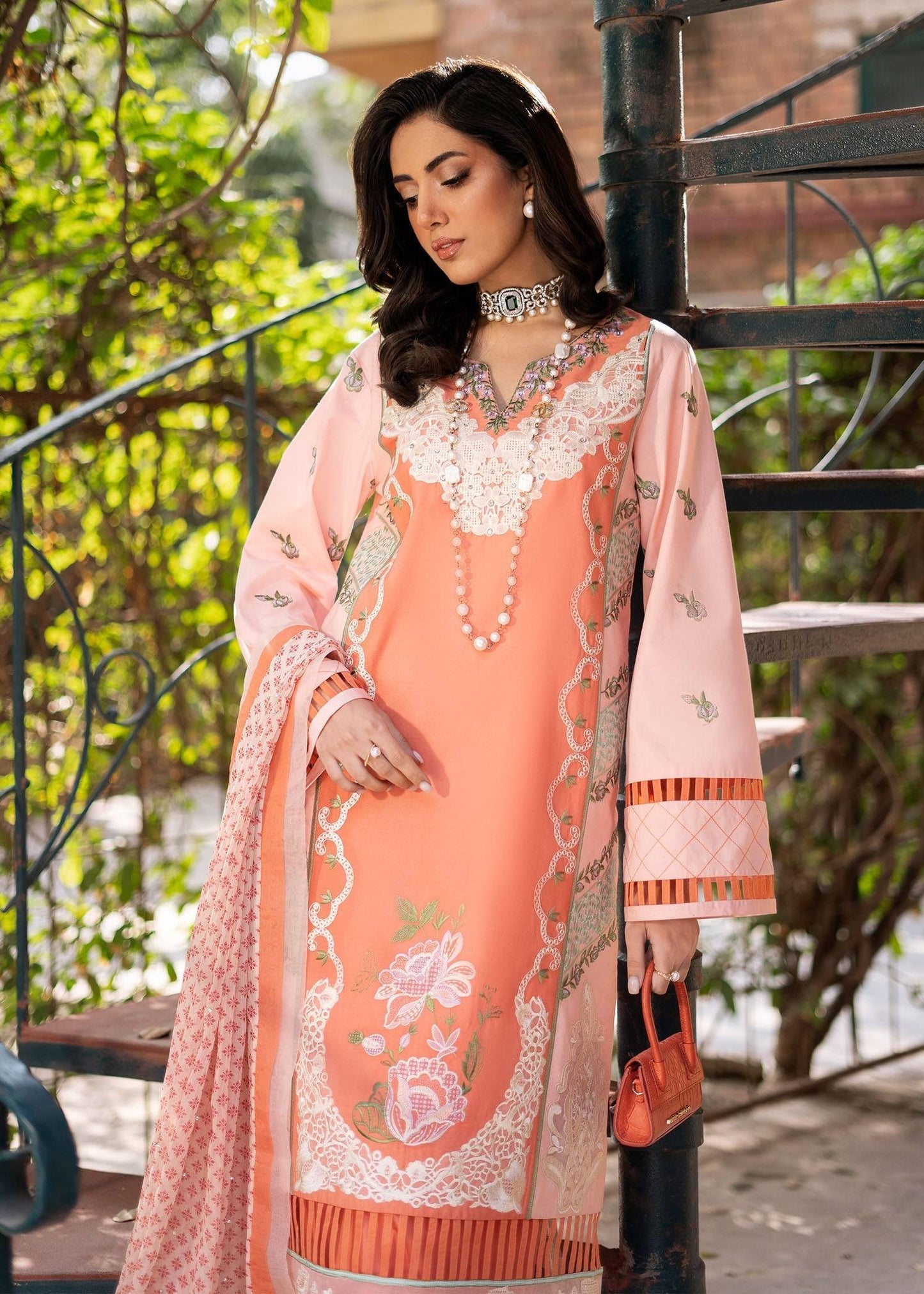 Fozia Khalid | Blossom Festive Lawn 25 | Zinnia by Maria Faisal - Registered Vendor of : Fozia Khalid - type : Ladies Clothes - 100% original wedding dresses