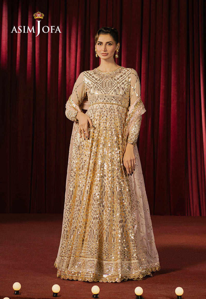 Asim Jofa | Premium Festive | AJPF-18 - Designer Dress with Intricate embroidery and embellishments. Shop elegent wedding dress at Maria Faisal.