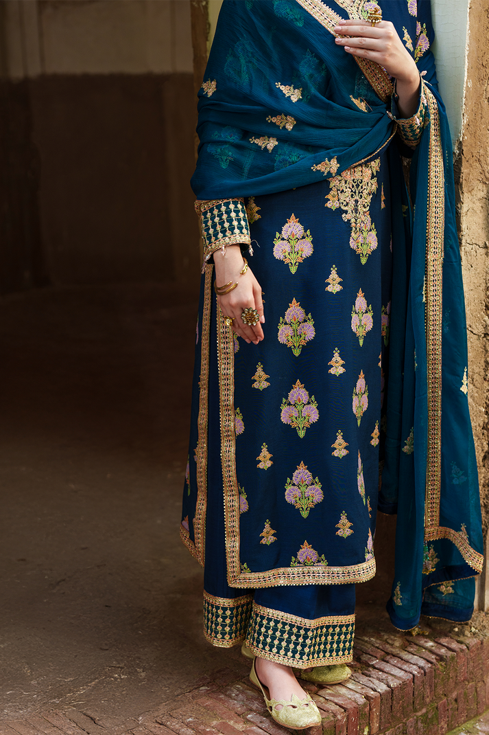 Saad Shaikh | Zaria Festive Pret 25 | SAPPHIRE - Formal Dress - available at Maria Faisal in UK and USA.