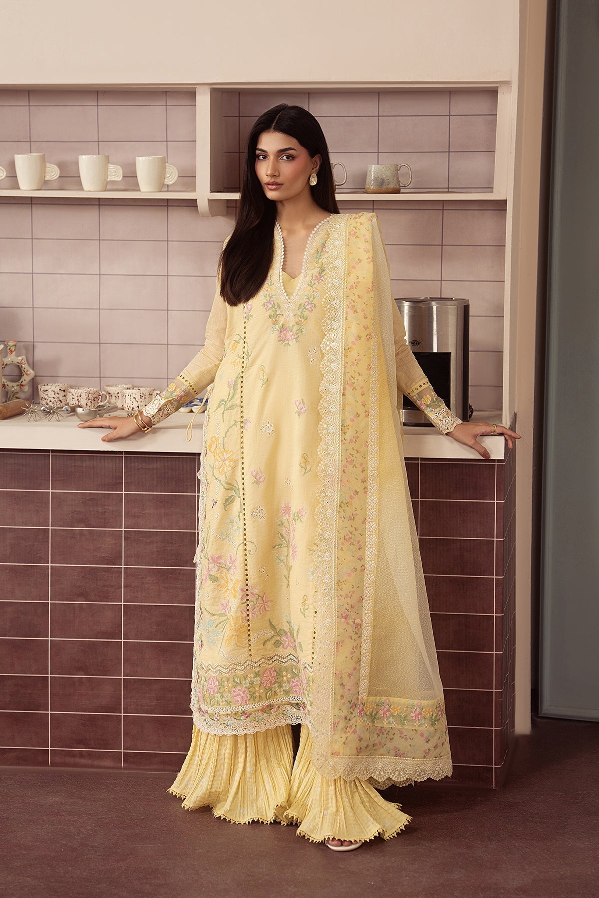 Ayzel | The Brewed 26 | Crema - Formal Dress - available at Maria Faisal in UK and USA.