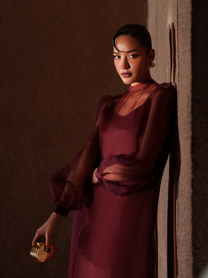 Caia | Basics 26 | LOOK 10 - Luxury Dress - available at Maria Faisal in UK and USA.