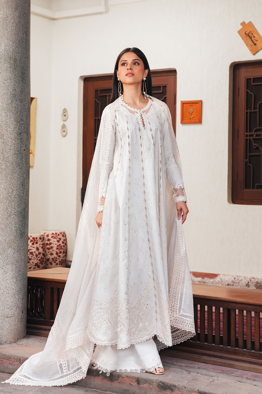 Afrozeh | Sheer Khurma Eid Pret 26 | KAJU NOOR - Luxury Dress - available at Maria Faisal in UK and USA.