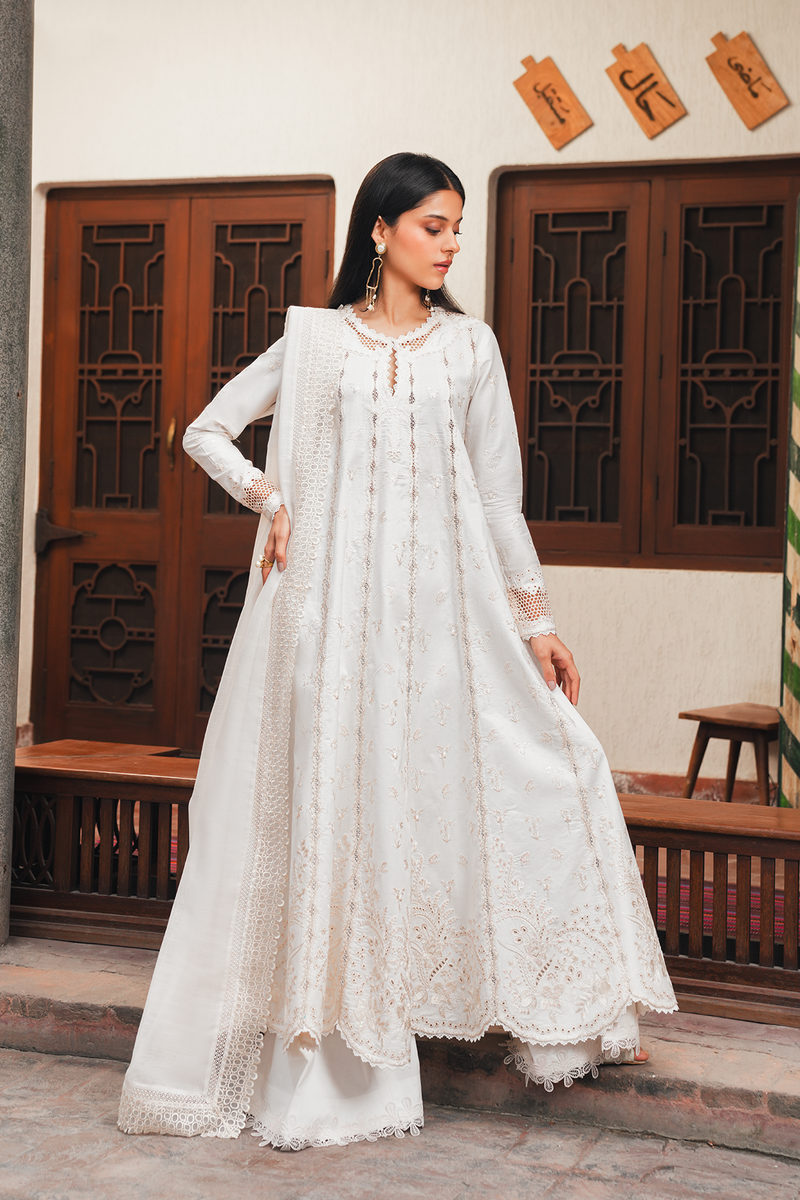 Afrozeh | Sheer Khurma Eid Pret 26 | KAJU NOOR - Luxury Dress - available at Maria Faisal in UK and USA.