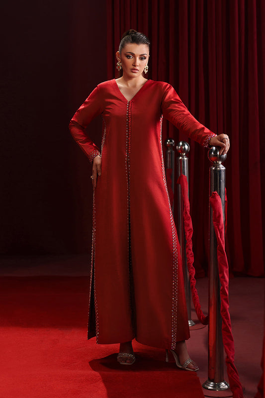 Fozia Khalid | Ombre Luxe | Velour - Luxury Dress - available at Maria Faisal in UK and USA.