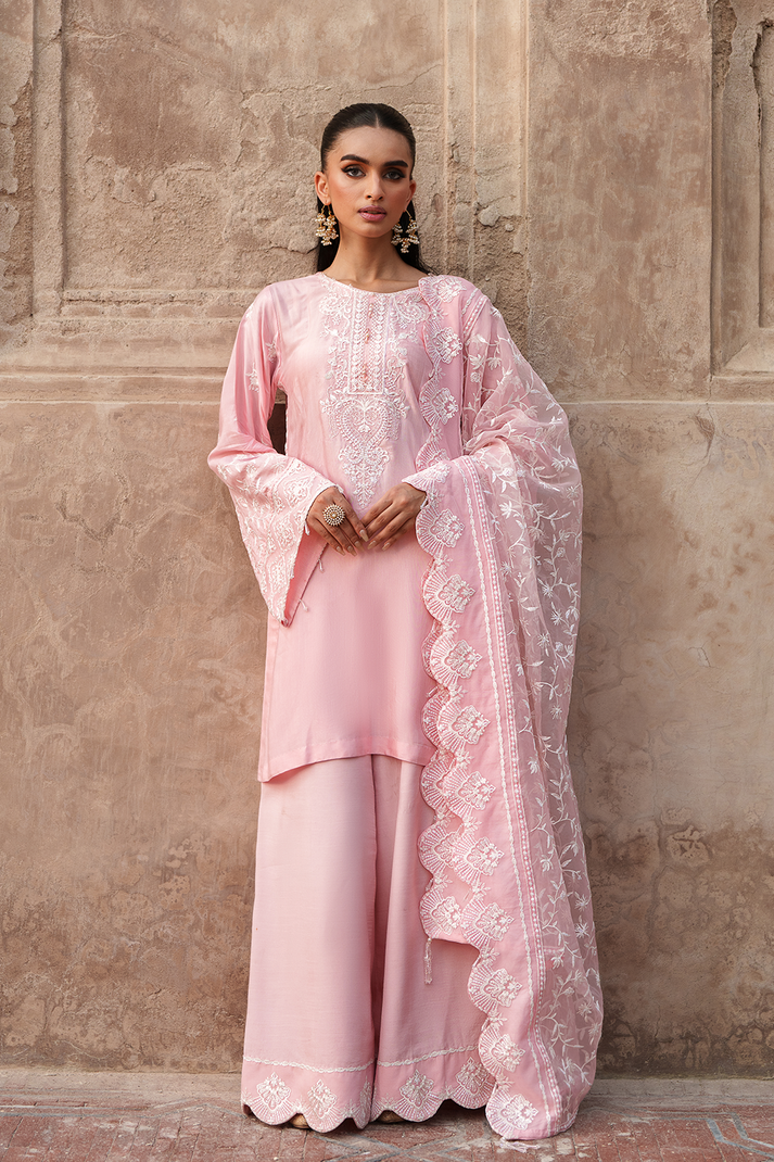 Saad Shaikh | Zaria Festive Pret 25 | BLUSH - Formal Dress - available at Maria Faisal in UK and USA.