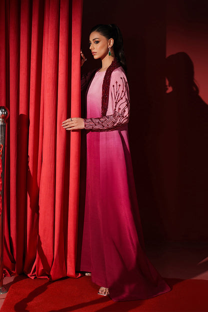Fozia Khalid | Ombre Luxe | Majestic Fade - Luxury Dress - available at Maria Faisal in UK and USA.
