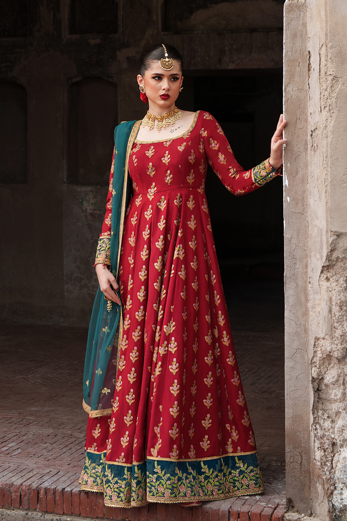 Saad Shaikh | Zaria Festive Pret 25 | SCARLET - Formal Dress - available at Maria Faisal in UK and USA.