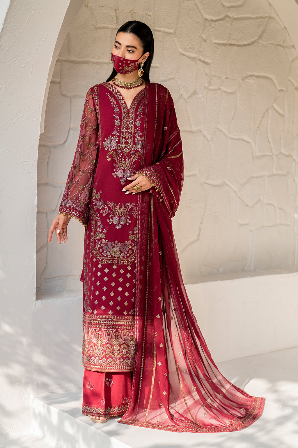 Flossie | Naqsh Formals | S-1402 (A) - Ladies Clothes - Maria Faisal