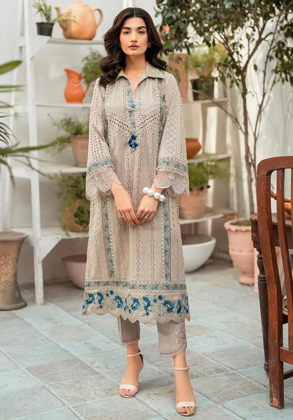 Zarqash | Belle Ame 24 | BL 010 Gris - Ladies Clothes - Maria Faisal