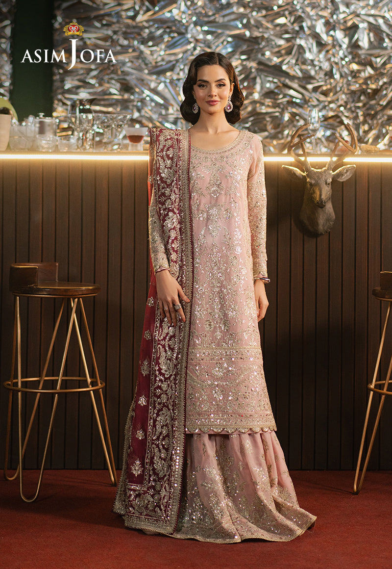 Asim Jofa | Premium Festive | AJPF-40 - Designer Dress with Intricate embroidery and embellishments. Shop elegent wedding dress at Maria Faisal.