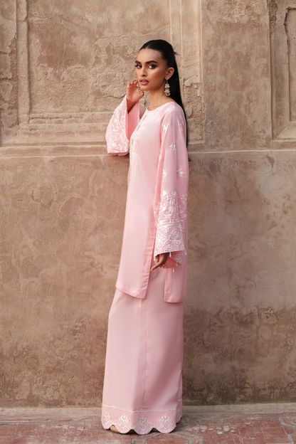 Saad Shaikh | Zaria Festive Pret 25 | BLUSH - Formal Dress - available at Maria Faisal in UK and USA.