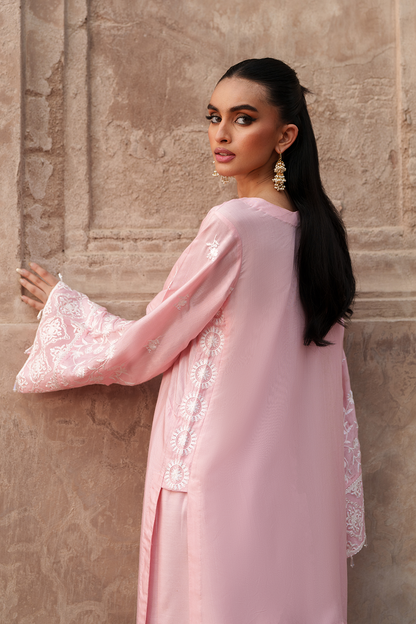 Saad Shaikh | Zaria Festive Pret 25 | BLUSH - Formal Dress - available at Maria Faisal in UK and USA.