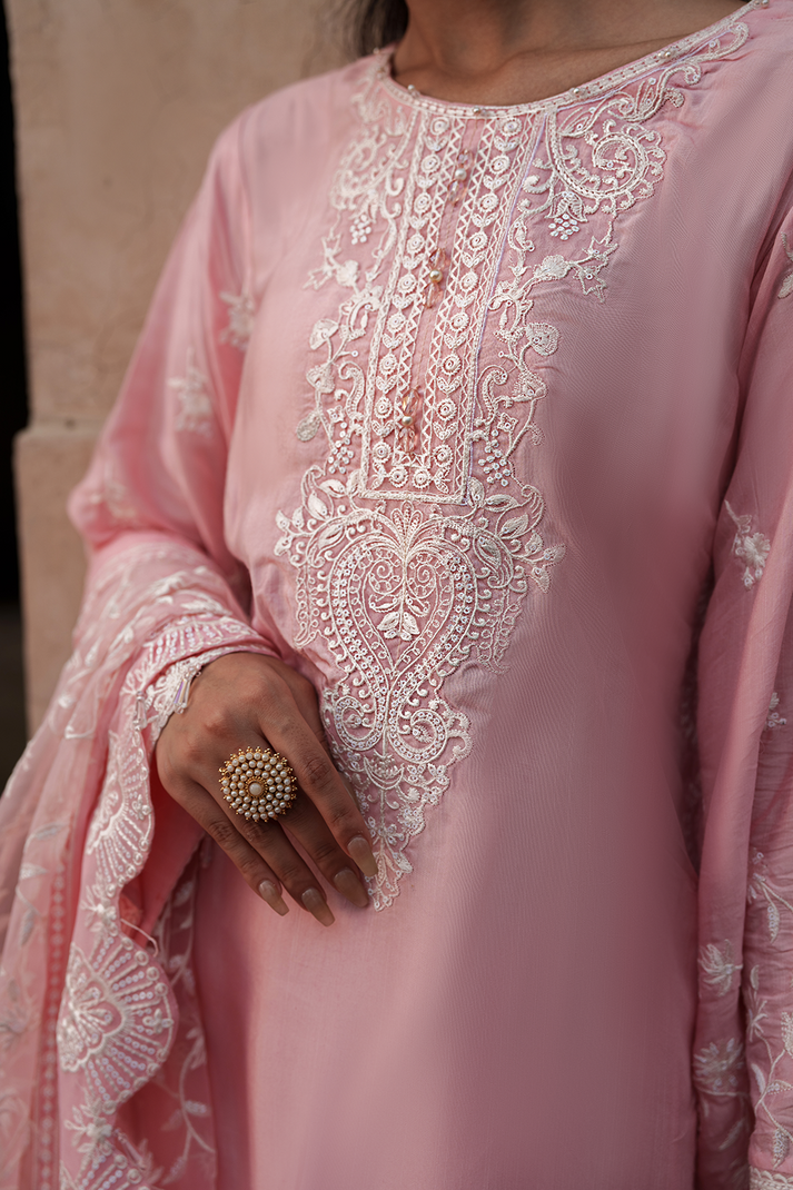 Saad Shaikh | Zaria Festive Pret 25 | BLUSH - Formal Dress - available at Maria Faisal in UK and USA.